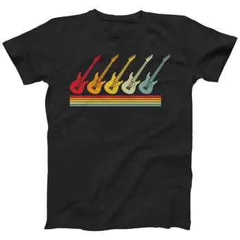 Футболка с гитарой Мужская | Ретро цвета, Гитары | Подарочная футболка с изображением гитариста / S-5XL